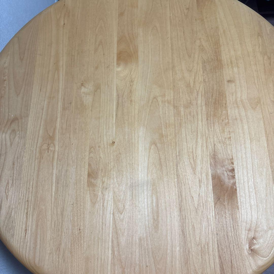 h*d様 モモナチュラル円形木製ダイニングテーブル95cm