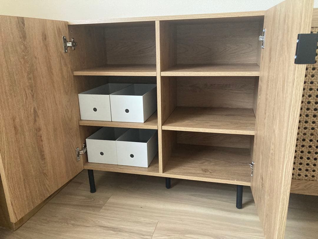 LOWYA ロウヤ ローサイドボード キッチン 食器棚 インテリアに ※痛みあり