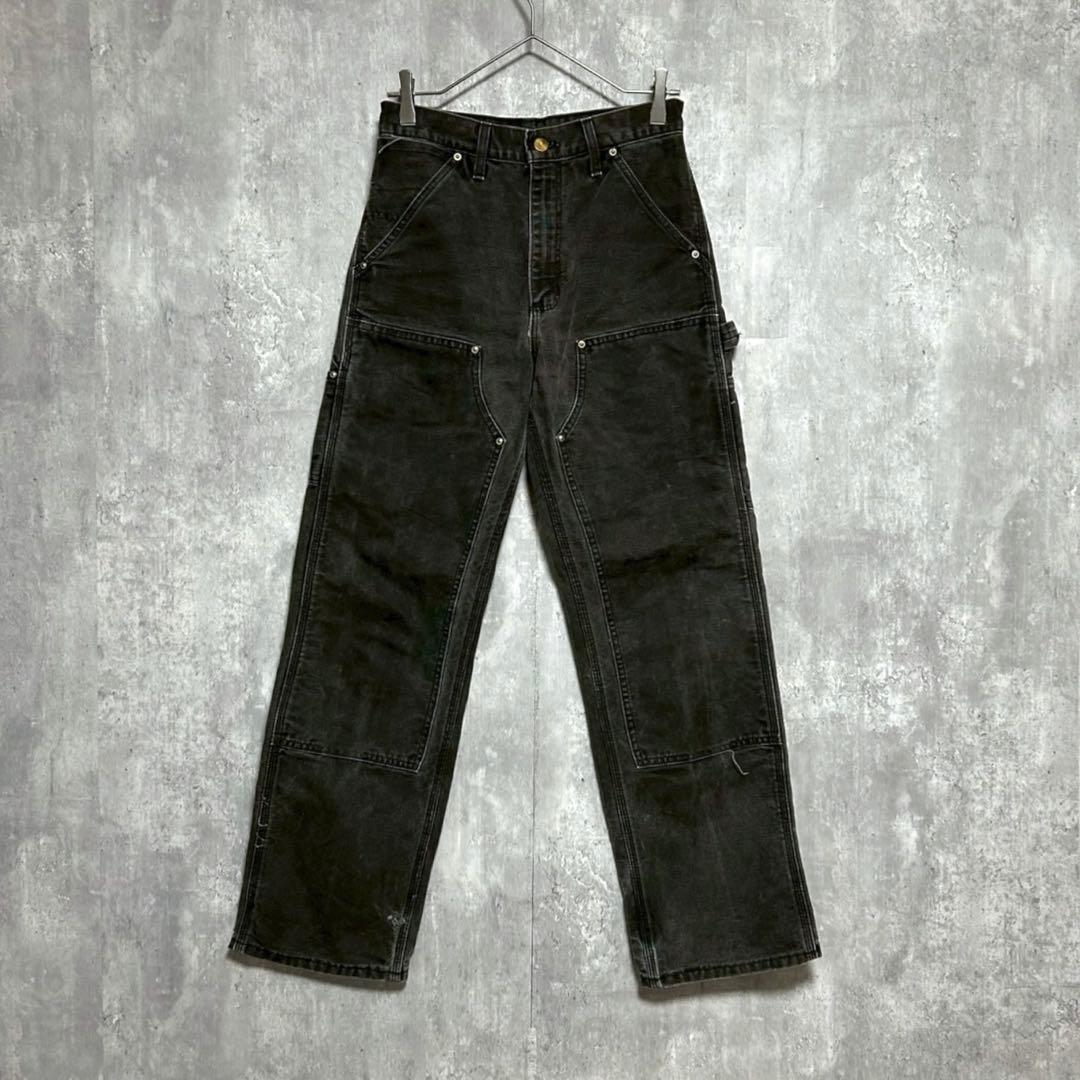 希少 Carhartt カーハート ブラック ダブルニー ペインターパンツ