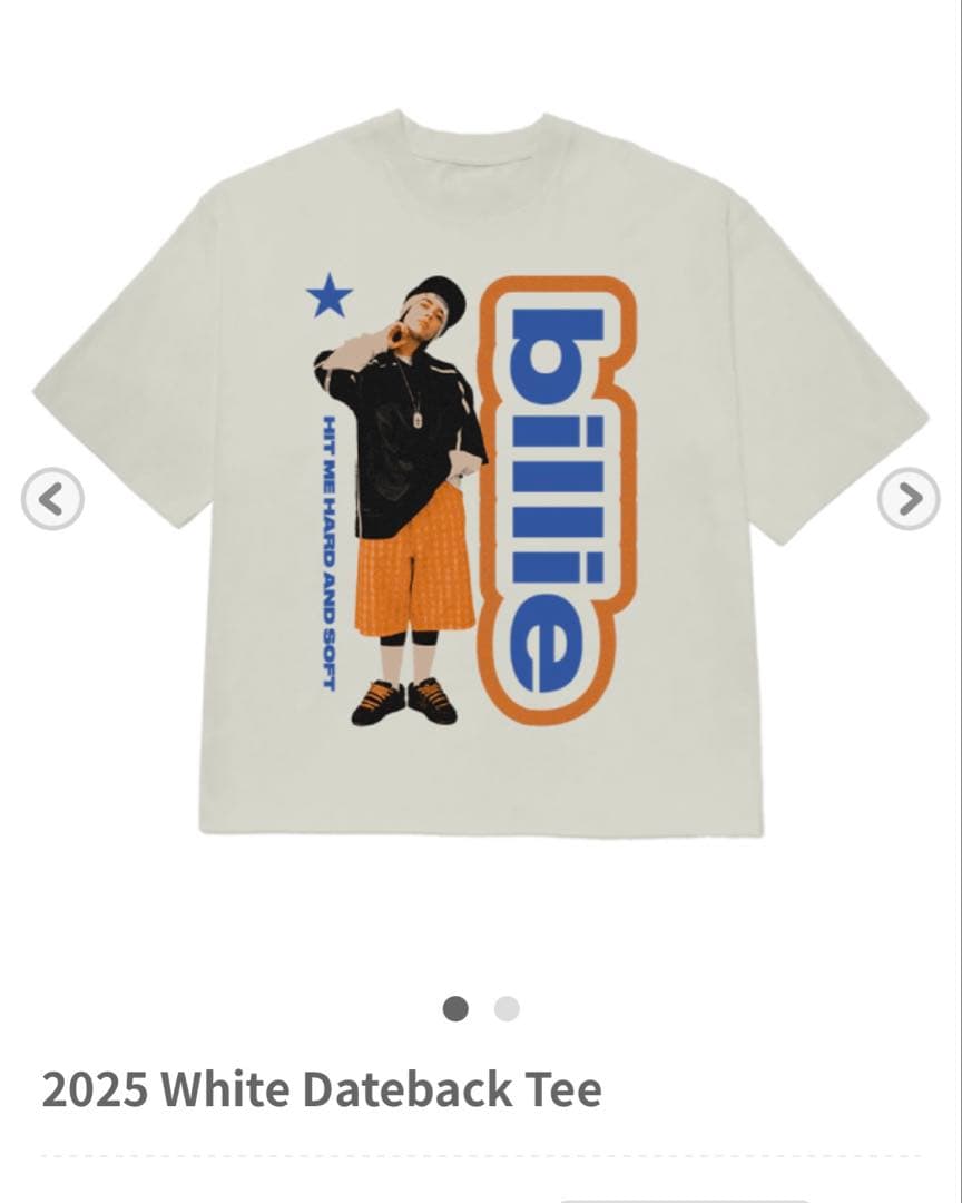 Billie Eilish 2025WhiteDateback T 正規品
