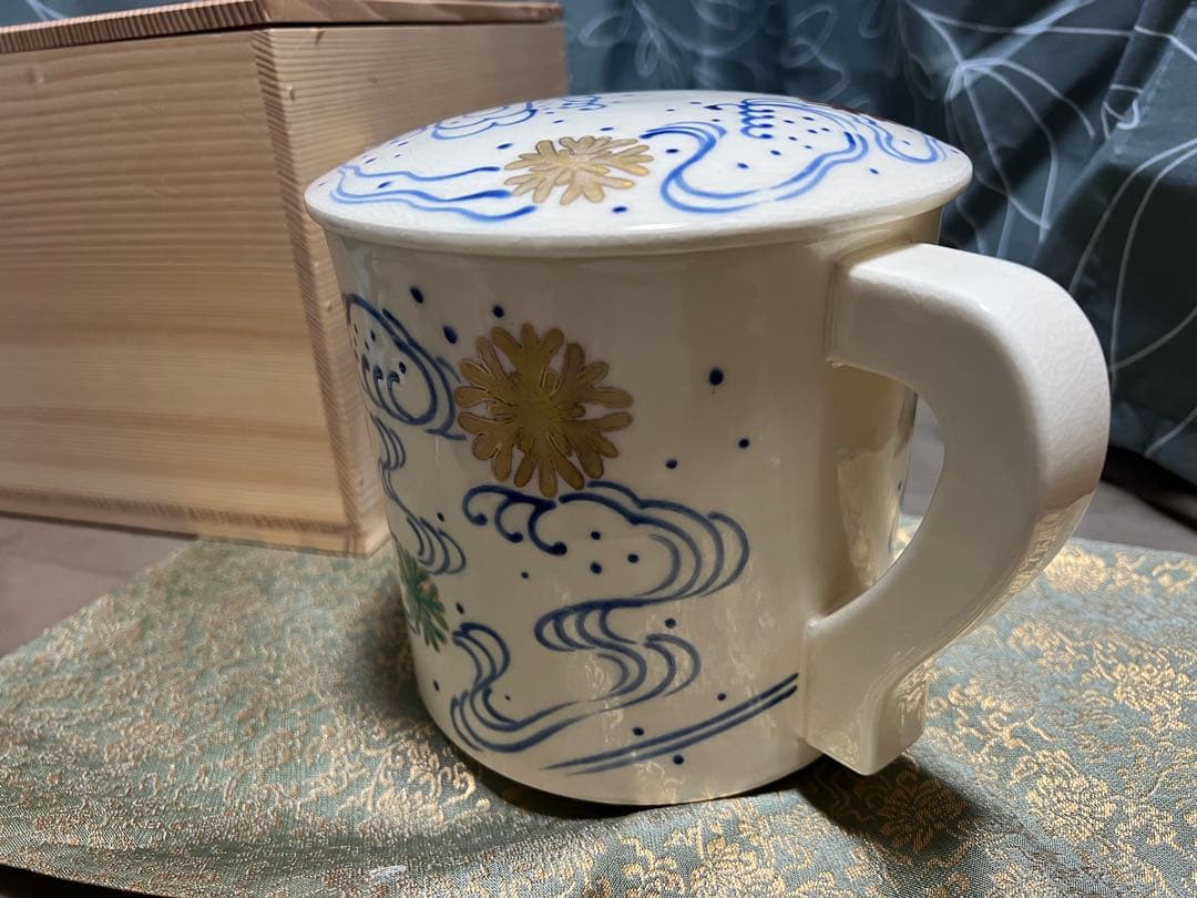 仁清写海松波の絵 水注 橋本紫雲造 水次