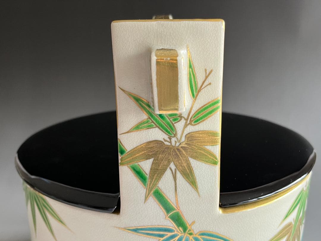 手塚充　竹文手桶　水指　茶道具