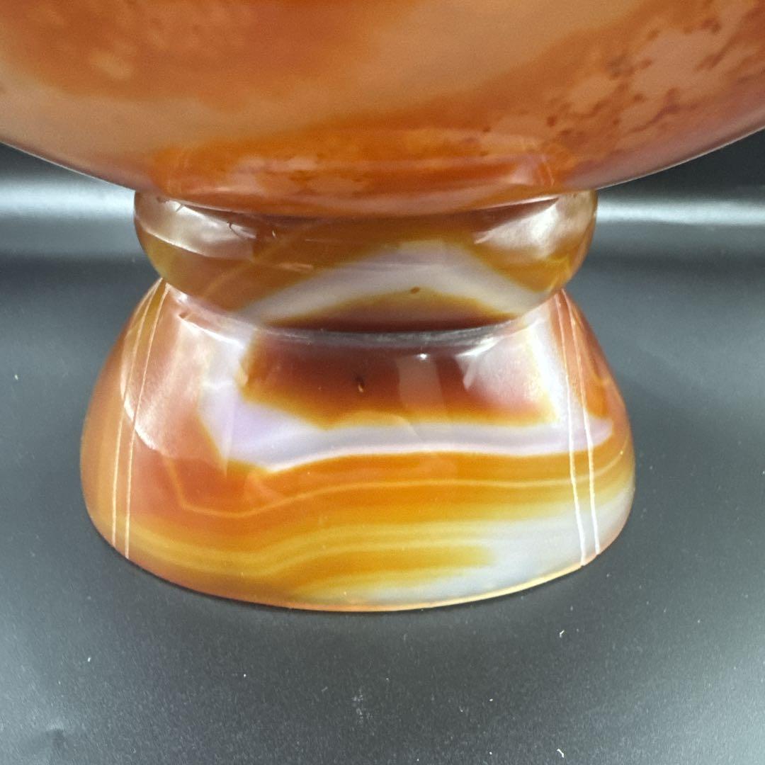 中国美術　置物　瑪瑙　メノウ　香炉 赤瑪瑙