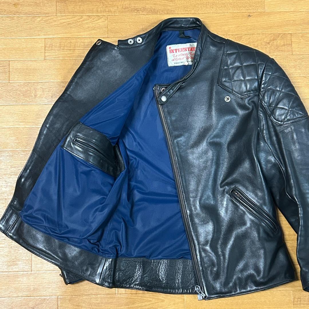 70’s UK製 INTERSTATE 本革レザージャケット 美品 ヴィンテージ