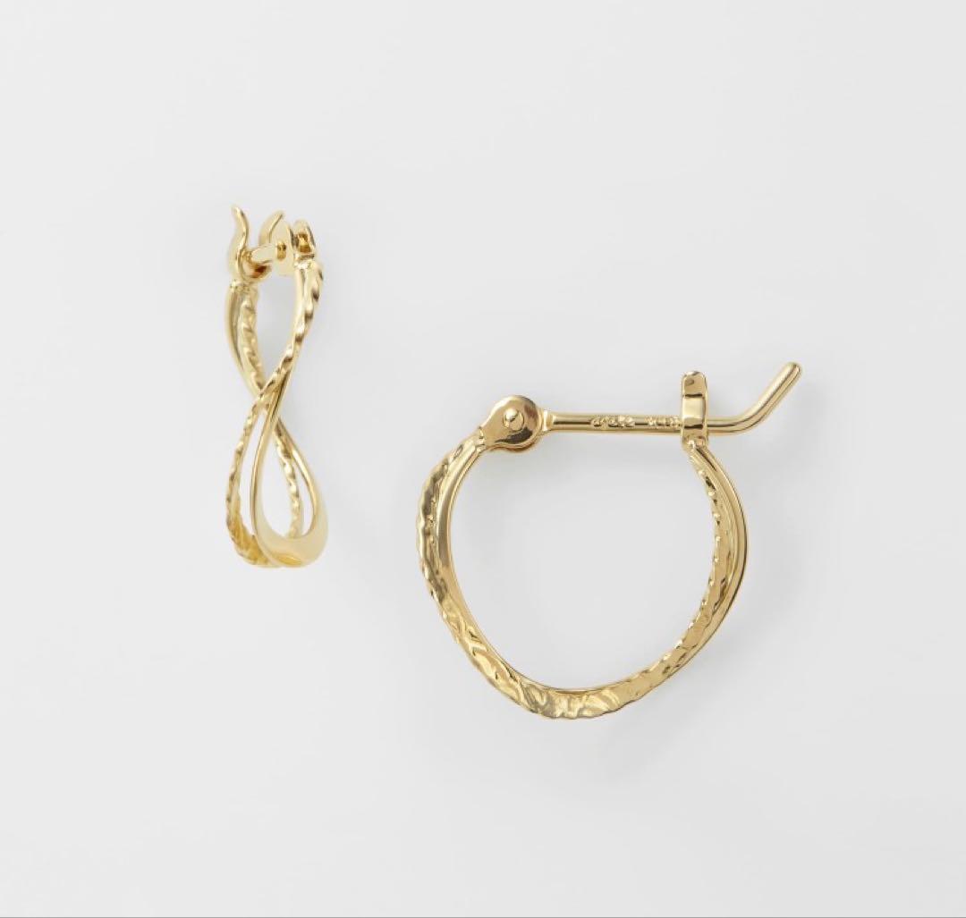 agete アガット 【K18】 フープ ピアス