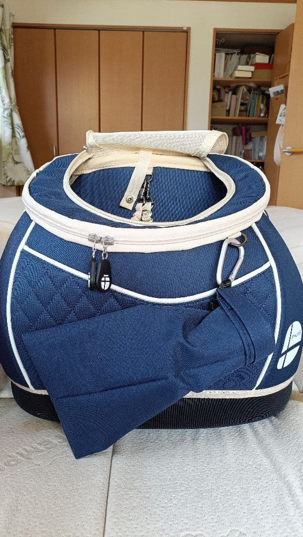 ダイスキ　ネイビー ナイロン キャリーバッグ　値下げしました