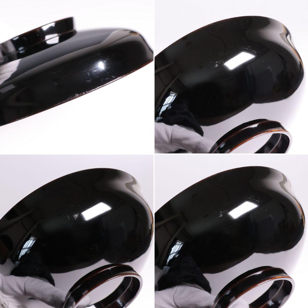 【MB194】天然木漆塗 鳳凰桐唐草 金蒔絵 黒塗 吸物椀 三客 大正昭和