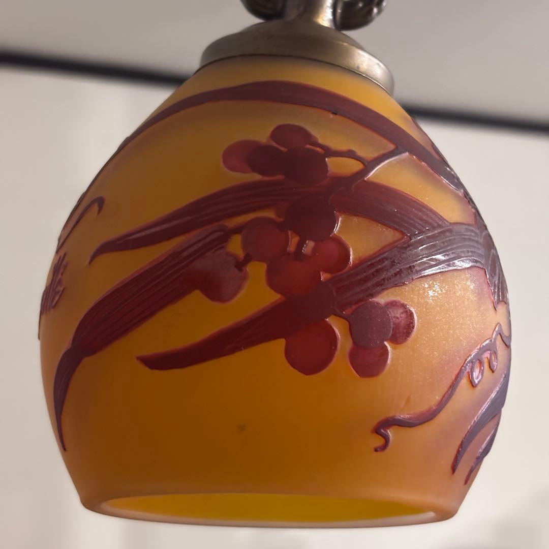 希少！TIP Gallé ガレ ガラスシェード ペンダントライト 1灯