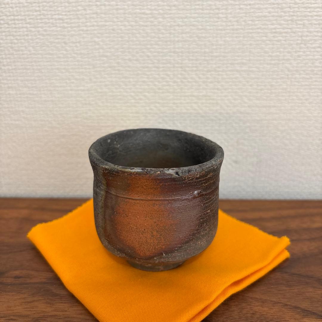 金重潤平　備前酒呑 共箱 共布 栞付き