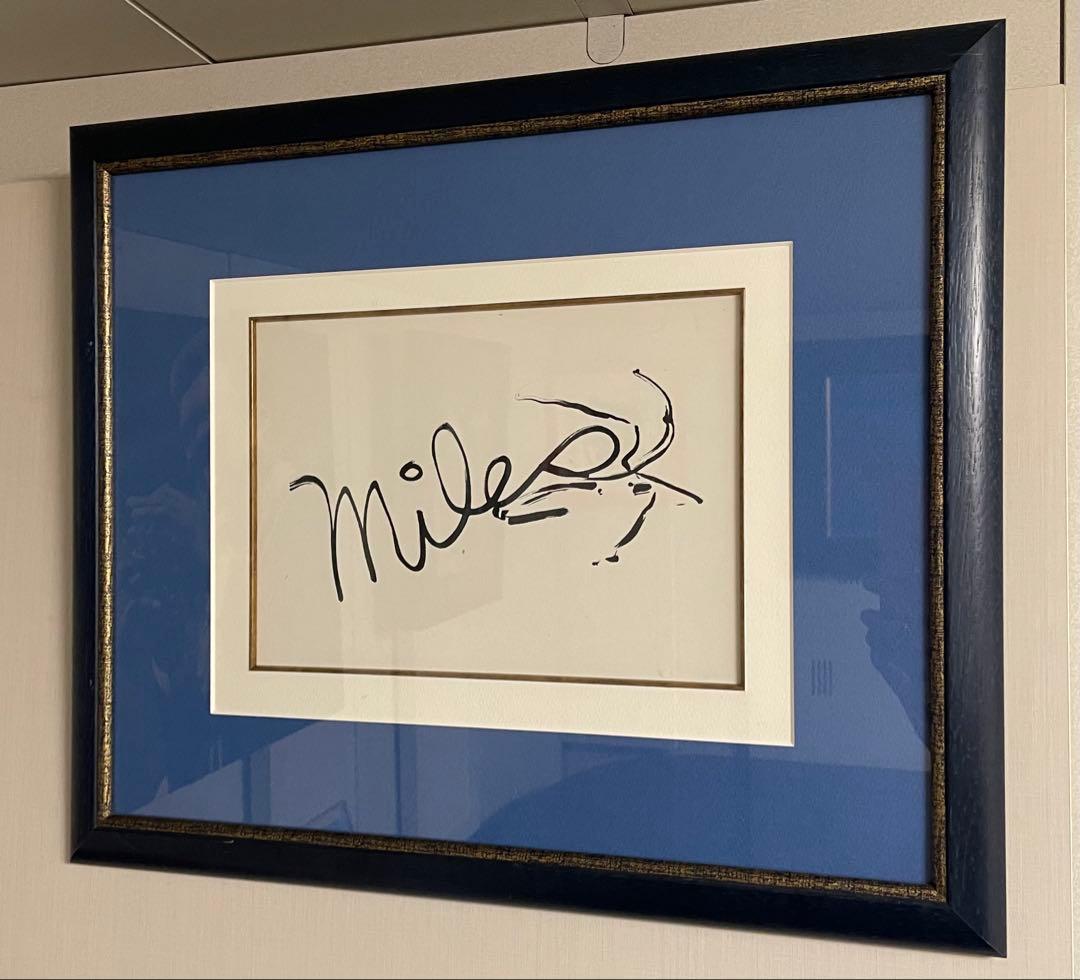 Miles Davis サイン色紙　アート フレーム付き