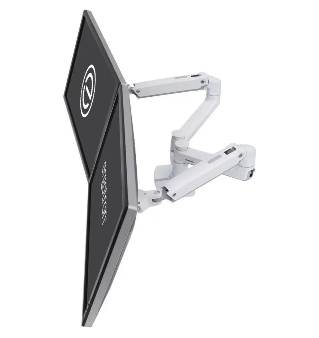 ERGOTRON エルゴトロン モニターアーム デュアル 白 27インチ