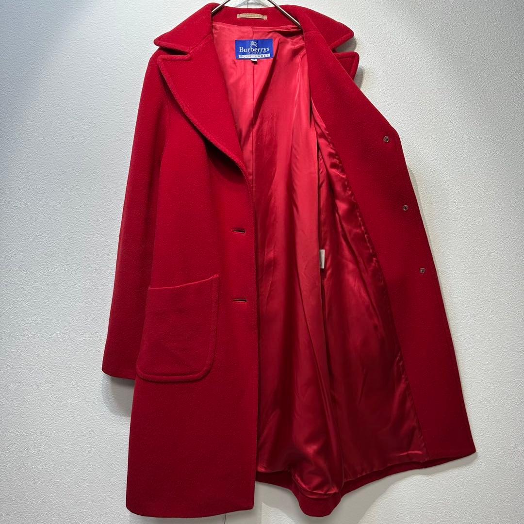 希少 バーバリー ブルーレーベル 上質 ウール デザイン チェスターコート 38