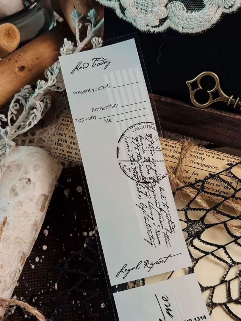 霖蓝汐原创手账《素色半透便签》海外マスキングテープ　マステ 【2649】