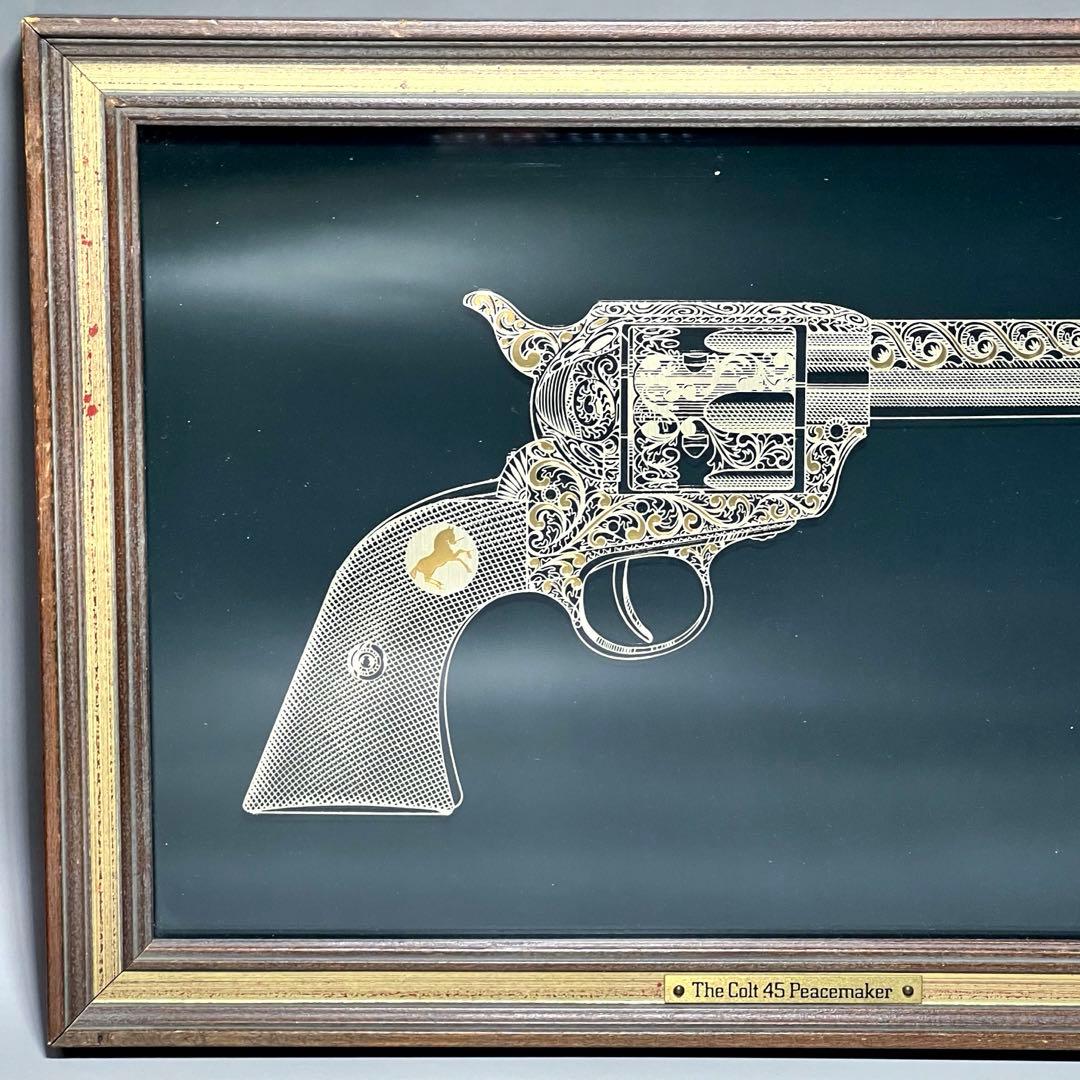 フランクリンミント コルト .45 ピースメーカー 純銀 純金 アートフレーム