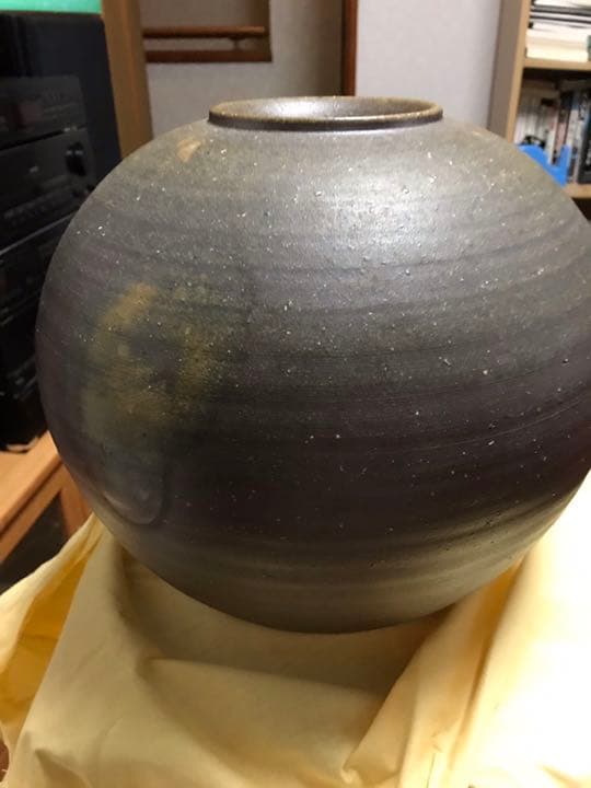 矢部篤郎作備前焼花瓶