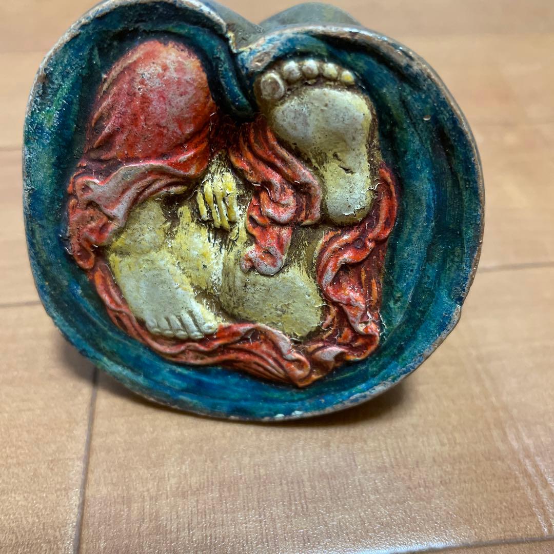 江戸時代末期頃・京焼・枕人形・お多福1-7