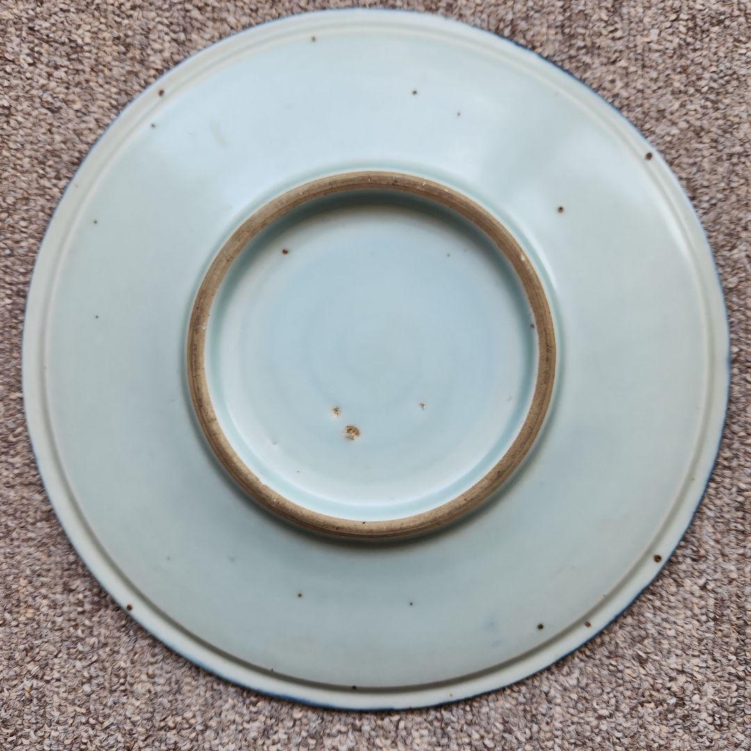 初期伊万里染め付け蓬莱島文皿