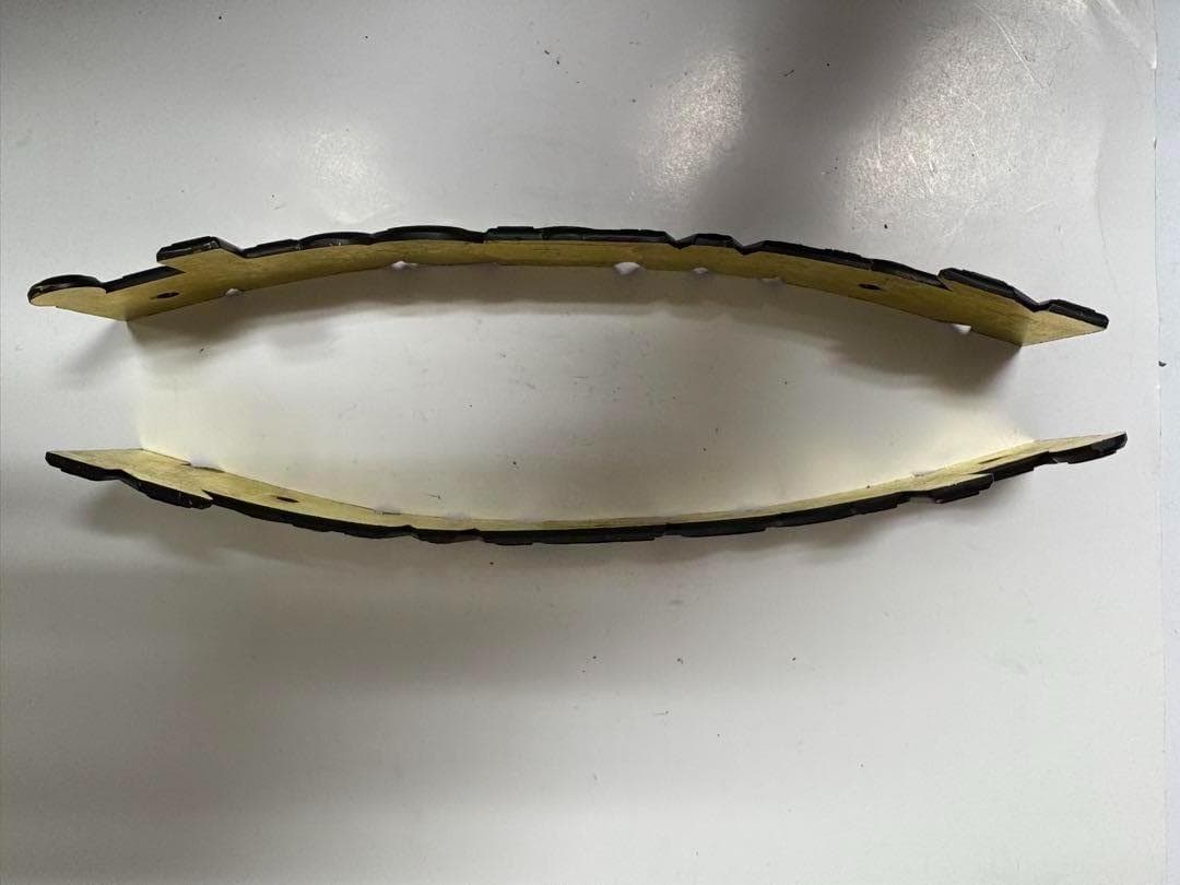 モ*︎様 Kawasaki　真鍮製タンクエンブレム140mm　曲げ加工済み　左右