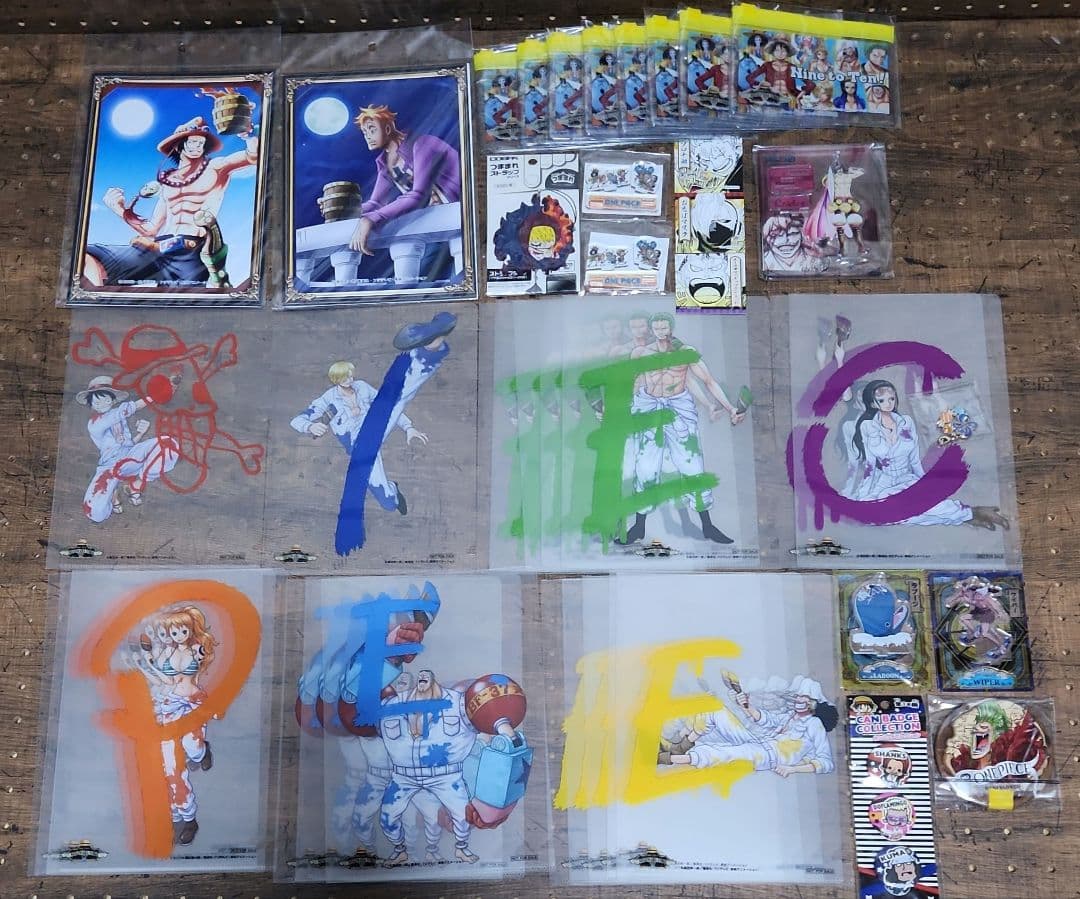 ワンピース 輩ブロマイド クリアファイル 他グッズセット