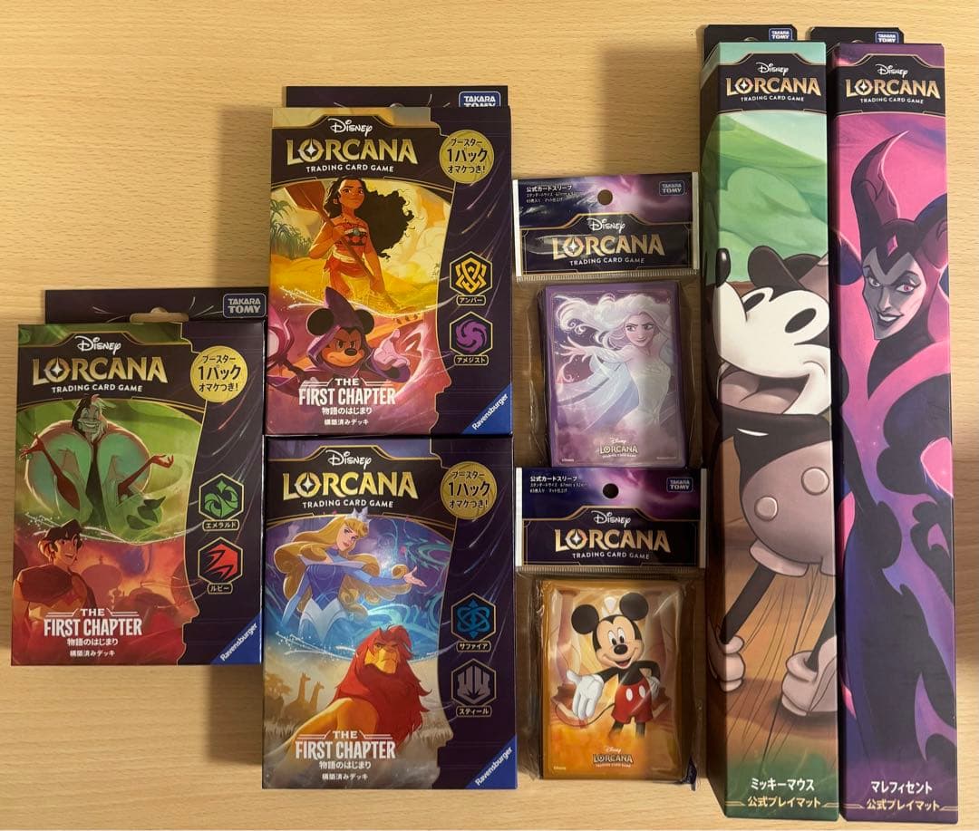 ディズニー ロルカナ　日本語版　構築済みデッキ×3 他　未開封　7点セット