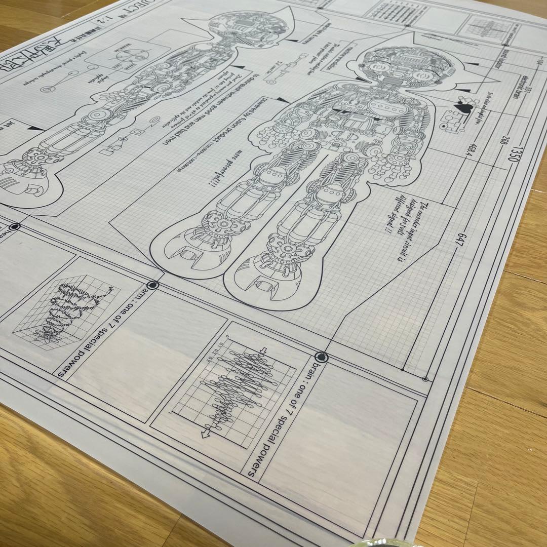 未使用　鉄腕アトム ATOM DREAM PROJECT天馬午太郎 設計図2枚組