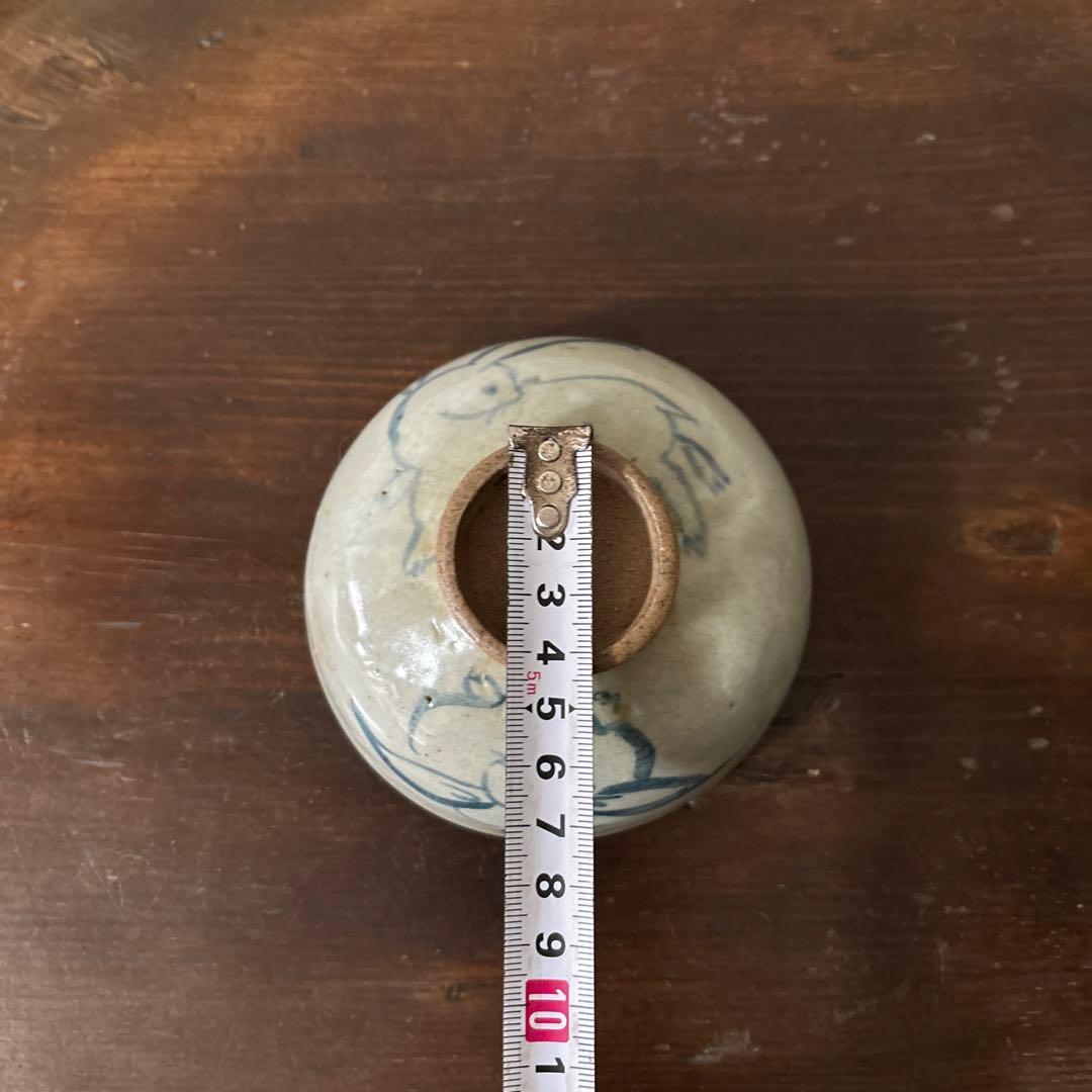 古い染付兎茶碗　うさぎ　ウサギ　骨董　柳宗悦　民藝　青山二郎　白洲正子　検:李朝