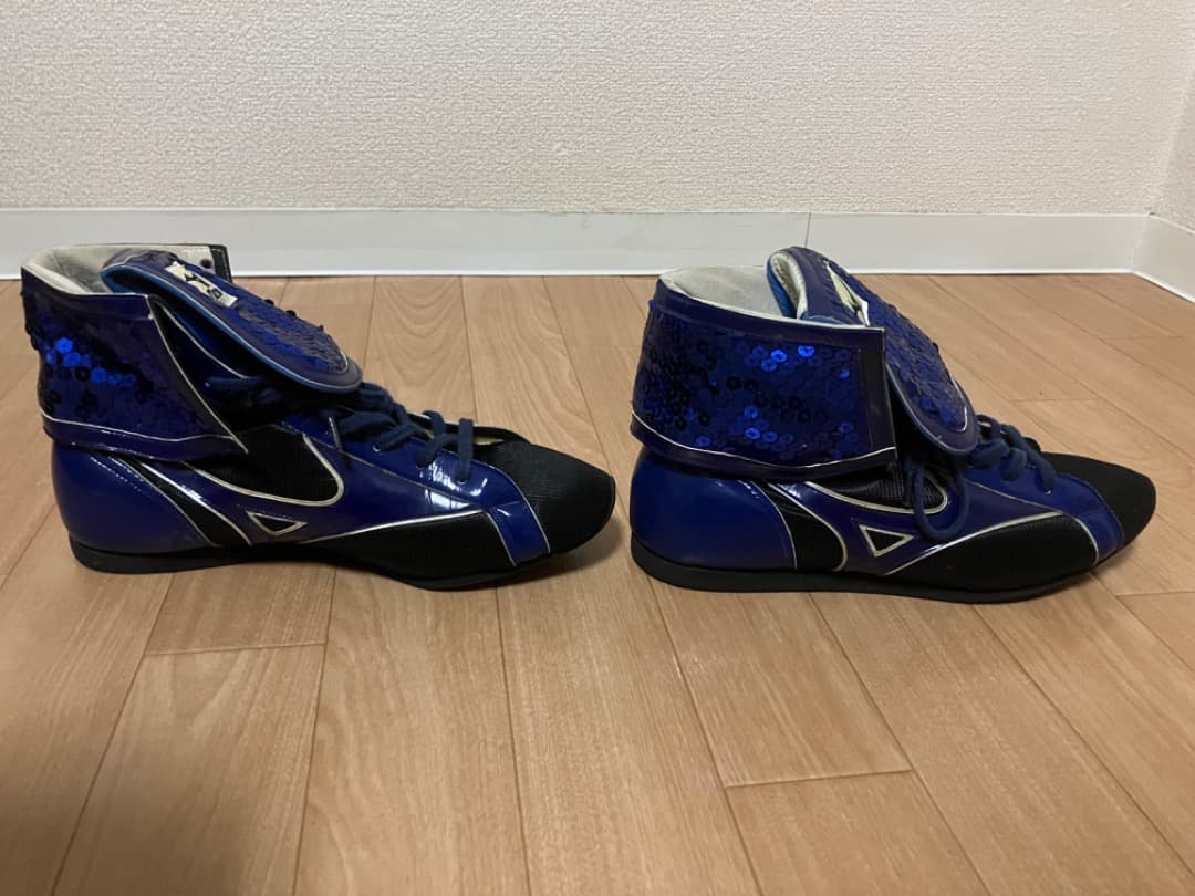 ミズノ、ボクシングシューズ、26.5センチ、ブルー