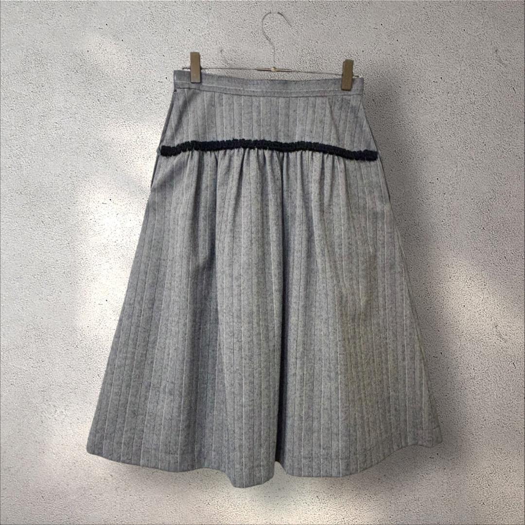 1688【COMME des GARÇONS】フレアスカート ミモレ丈 春秋冬