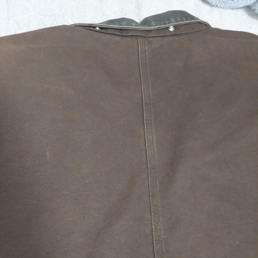 モ*ー様 Carhartt デトロイトジャケット ブラウン メキシコ製 企業ロゴ