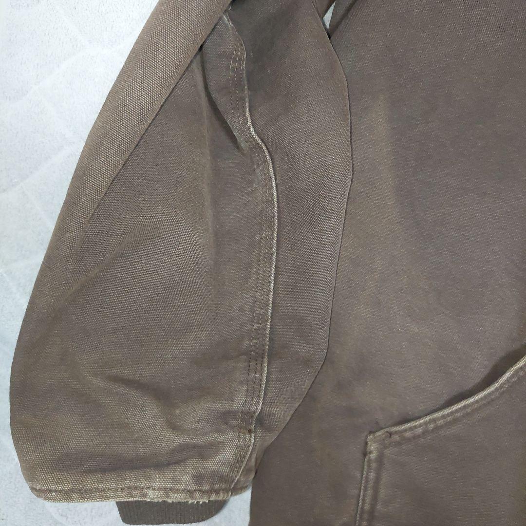 モ*ー様 Carhartt デトロイトジャケット ブラウン メキシコ製 企業ロゴ