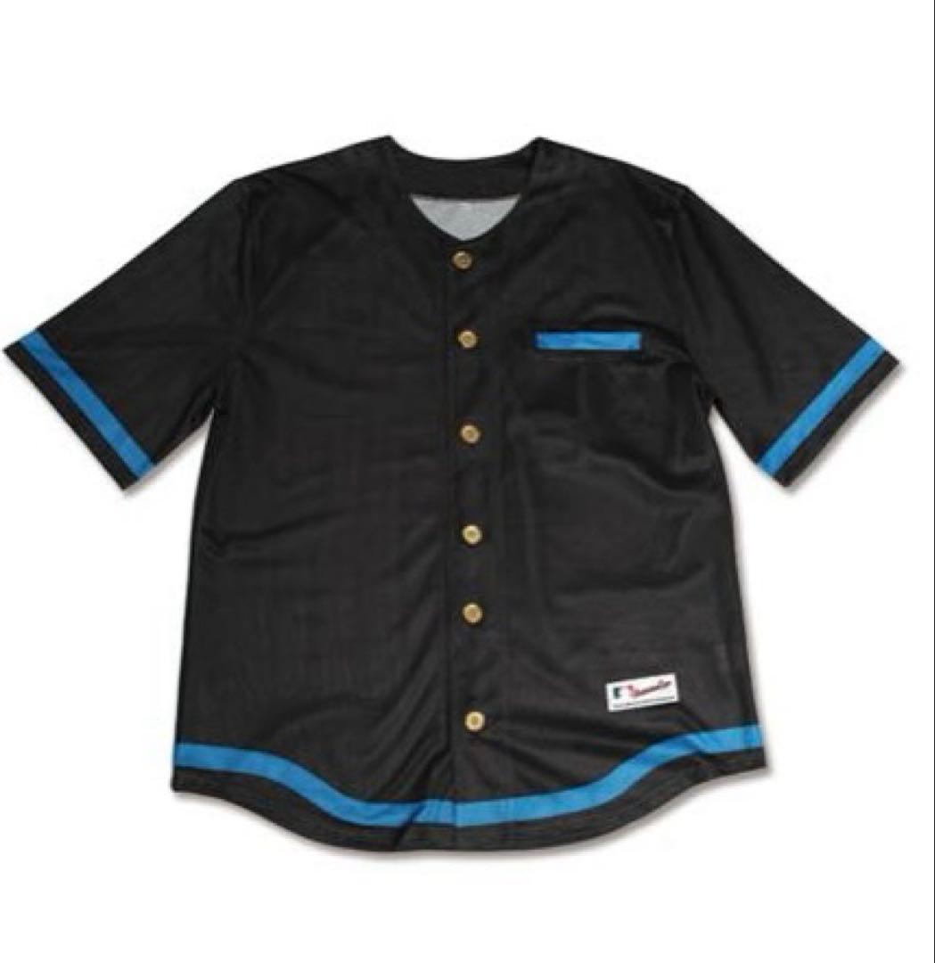 新品未使用　氣志團 公式 ベースボールシャツ 4番・ピッチャー・おまえ　L 水色