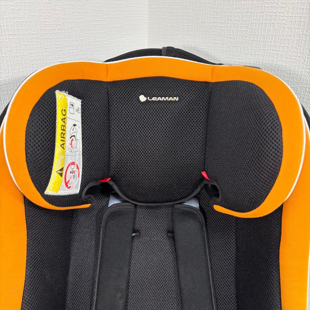 美品　リーマン　ジュニアシート　キッズシート　オレンジ　チャイルドシート