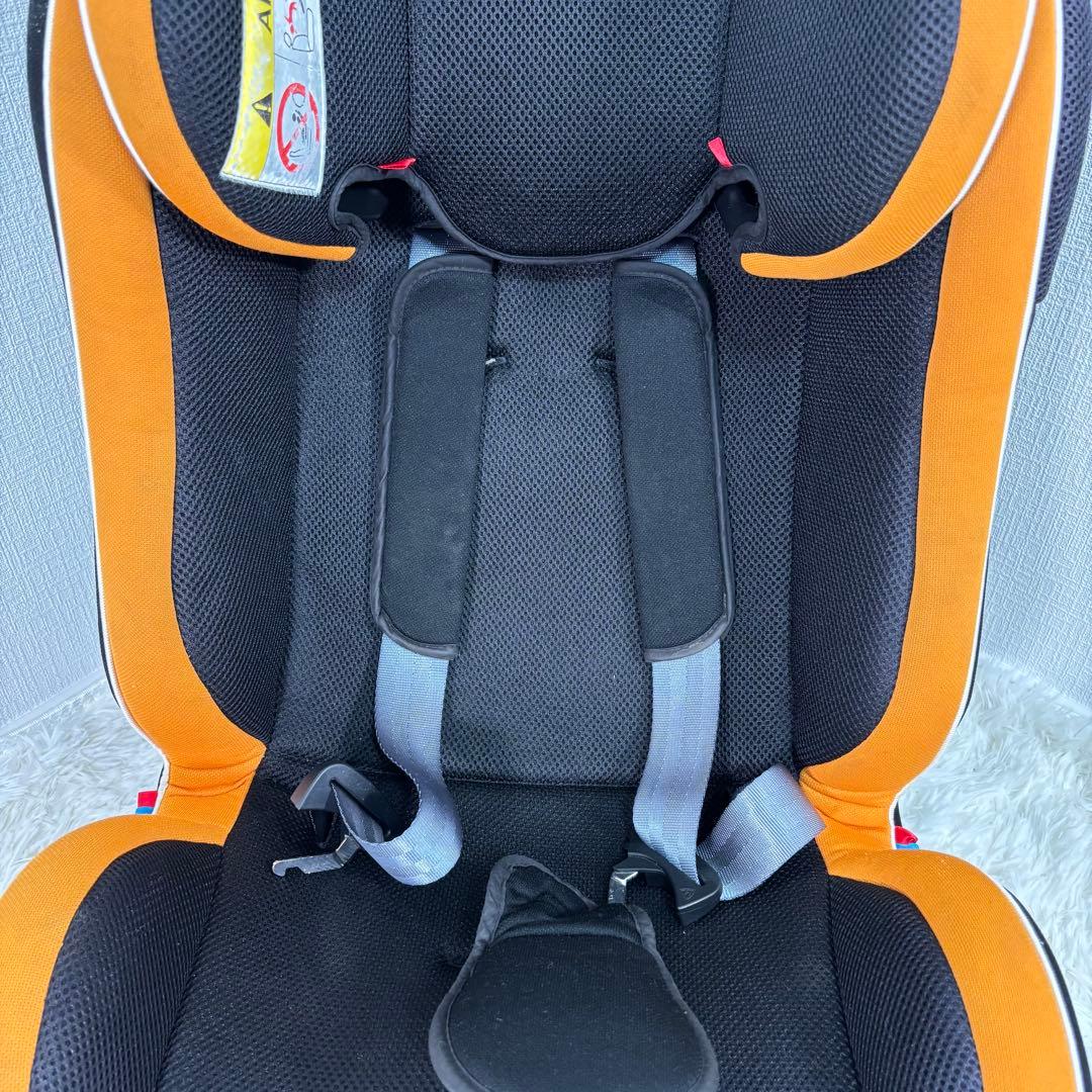美品　リーマン　ジュニアシート　キッズシート　オレンジ　チャイルドシート