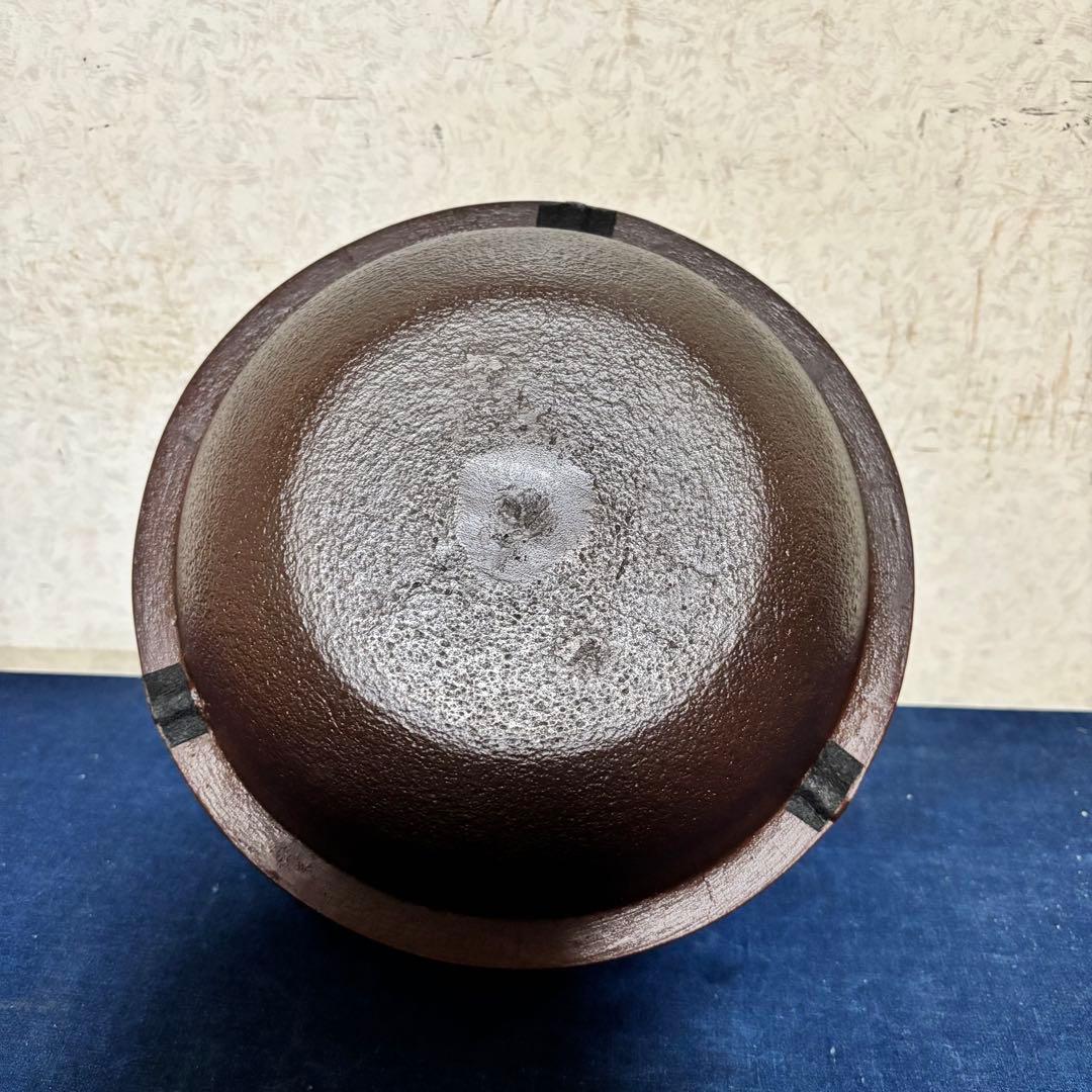 人間国宝敬典/風炉/茶釜/電熱器/唐銅鬼面風炉釜/野々田電熱器/敷板