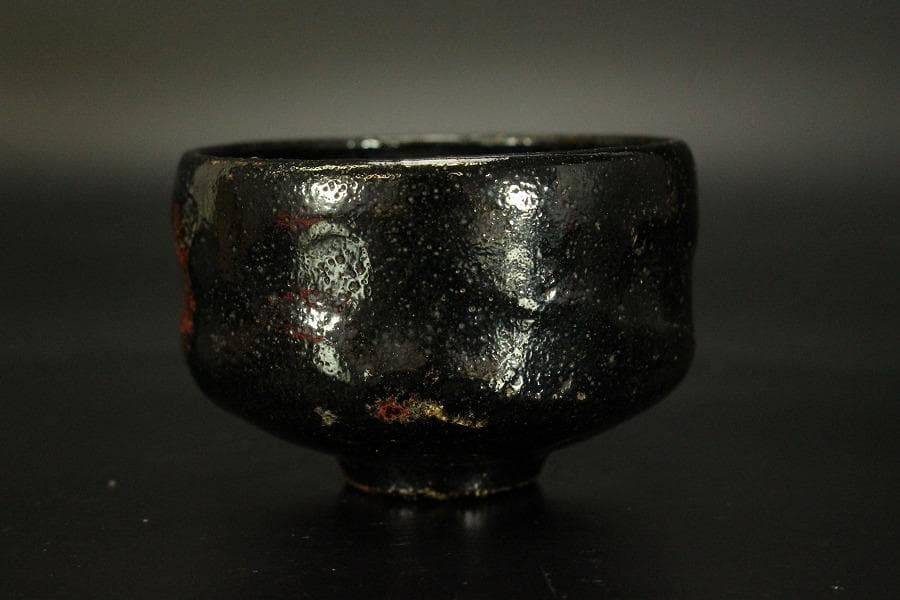 茶道具 黒楽茶碗 野点 小服茶碗(A420)