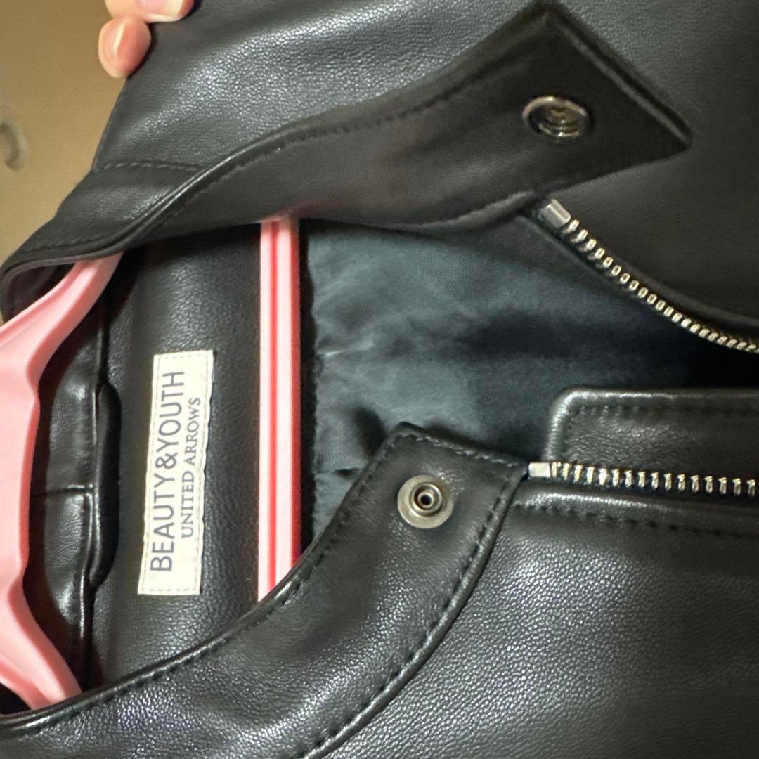 割引特価！BEAUTY&YOUTH ブラックM シングルライダースジャケット