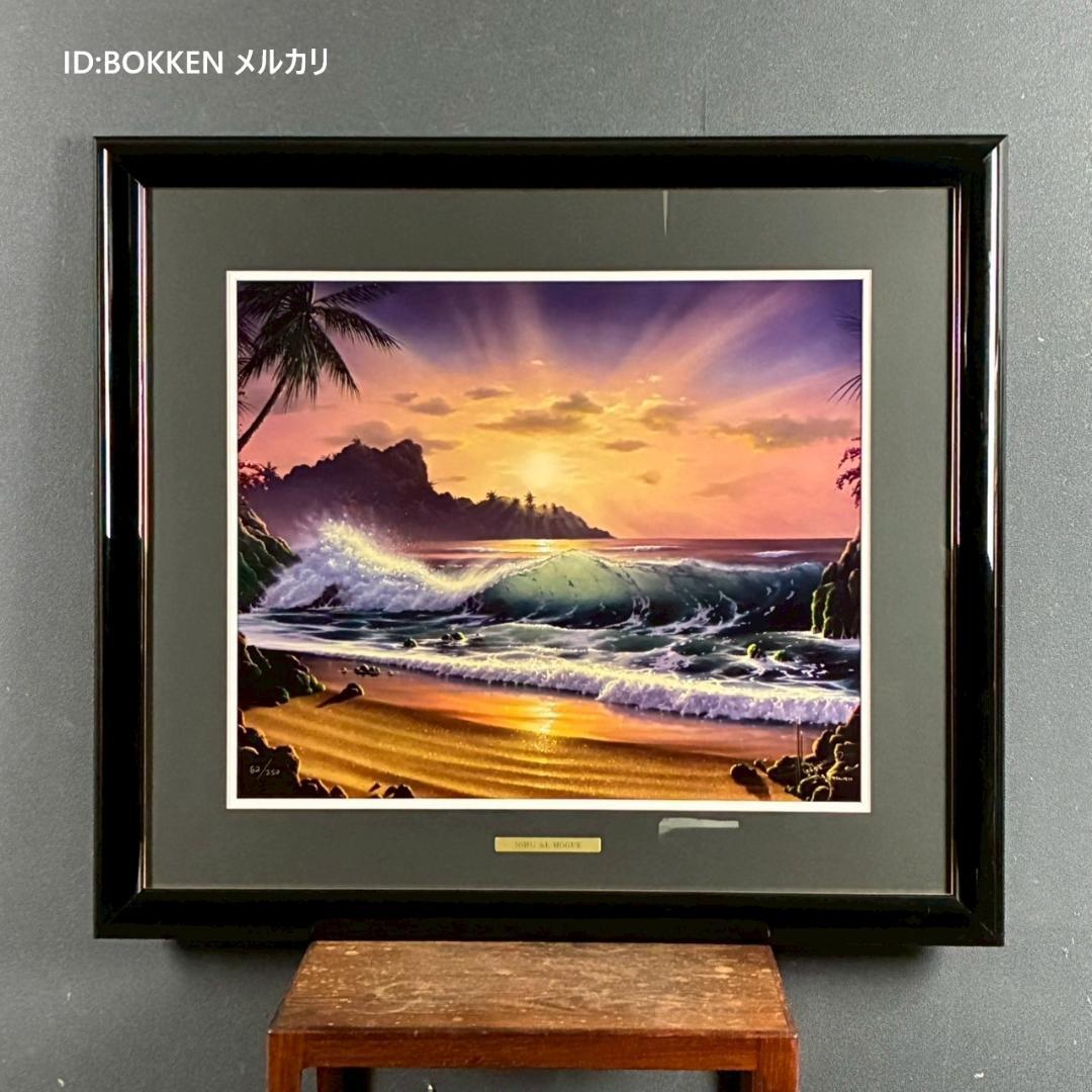 美品 ジョン・アルホーグ「サンライズイン～」ミクスドメディア ダイヤ・サイン入