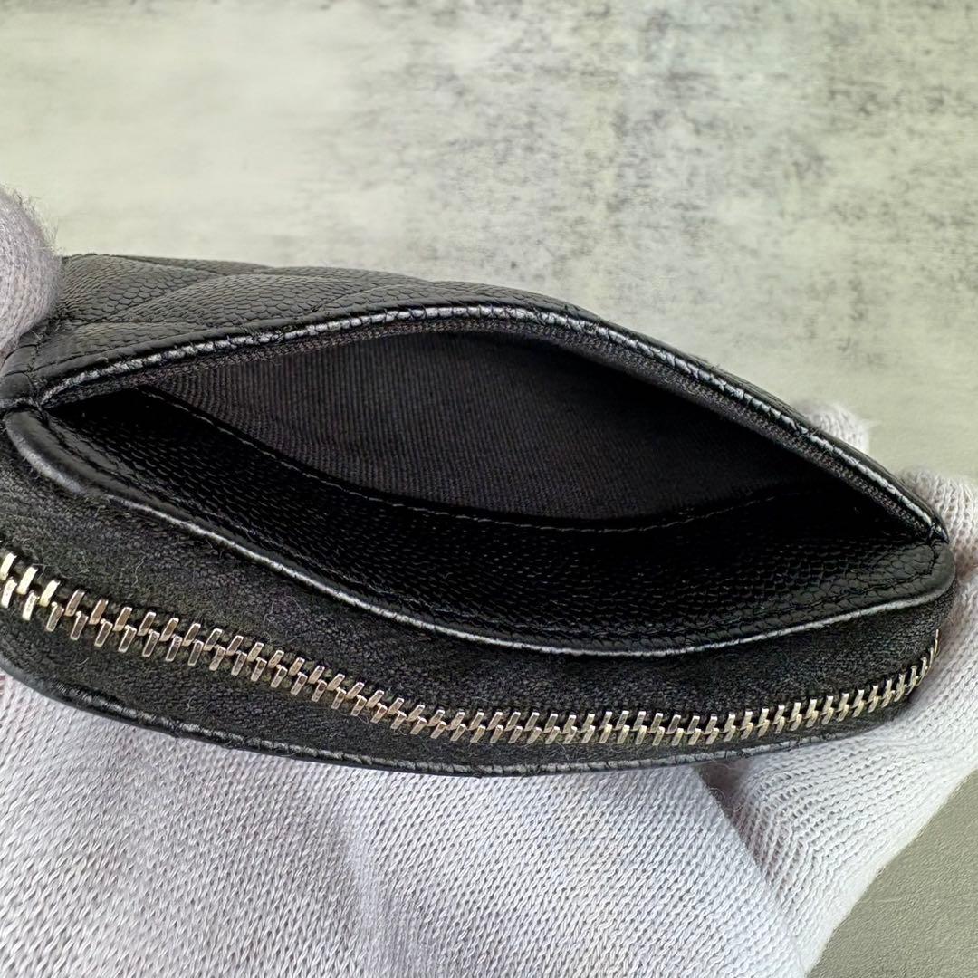 CHANEL キャビアスキン　マトラッセ　ケース　カードケース