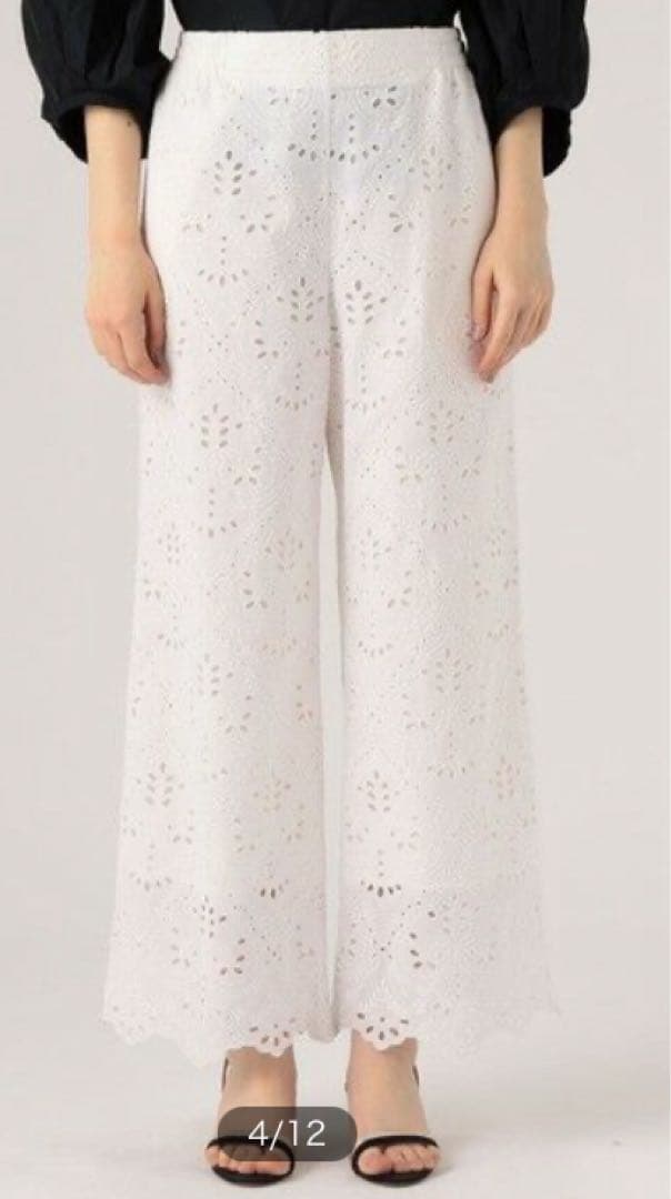 Ballseyダマスクスエンブロイダリー セミワイドパンツ