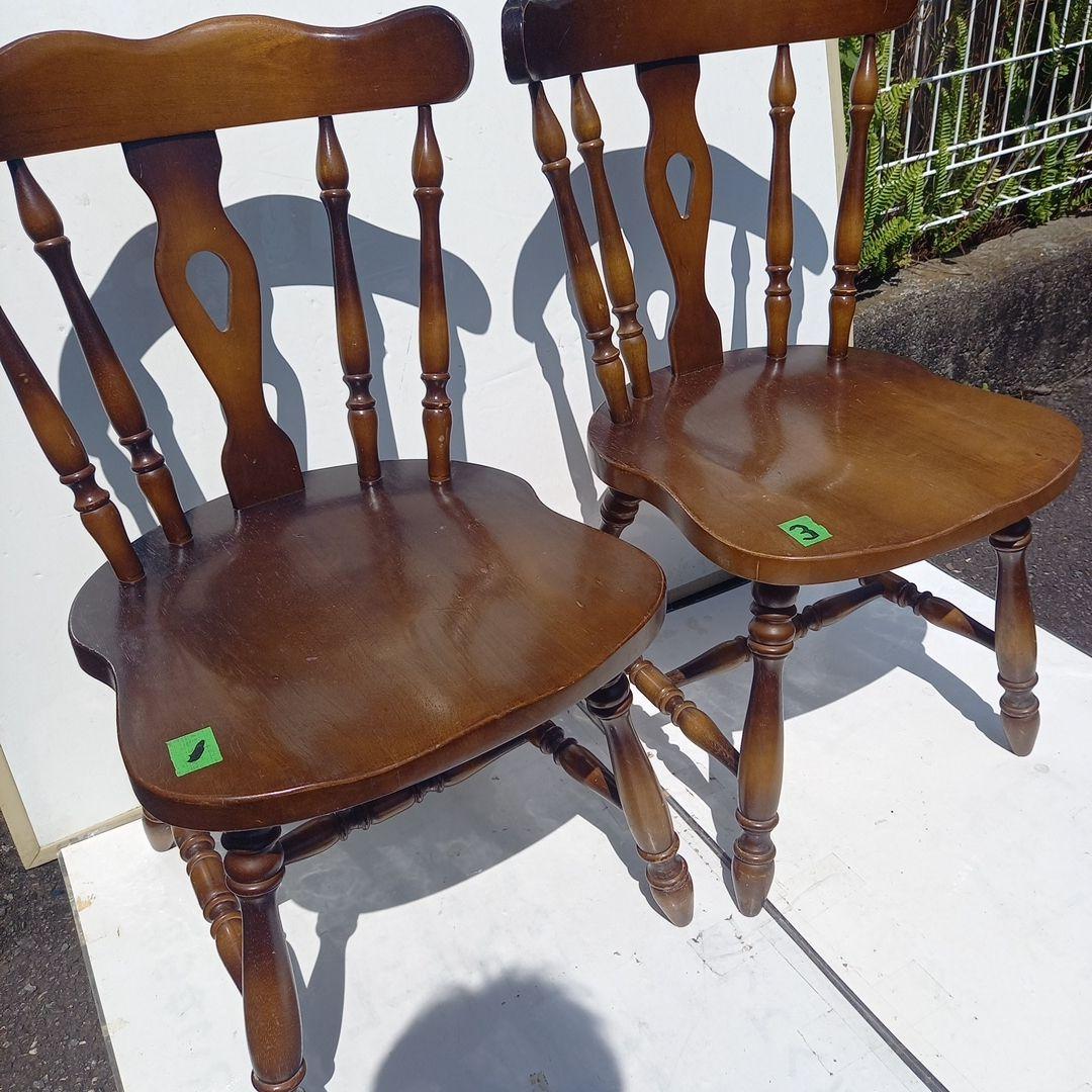 キツツキ　飛騨産業　ダイニングチェア2脚セット