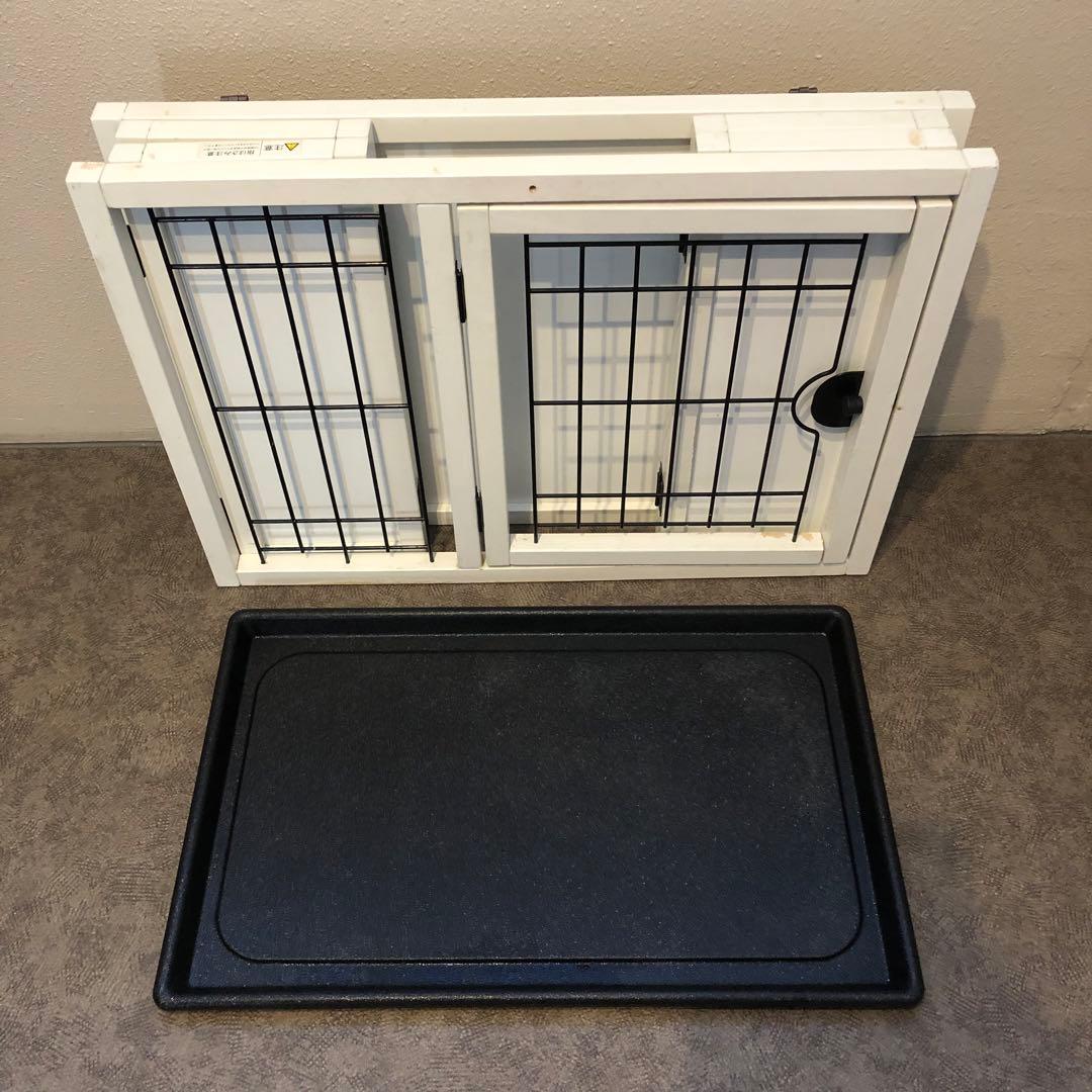 ペットケージ　サークル　小型犬　木製　ホワイト　犬用ケージ ウッディサークル