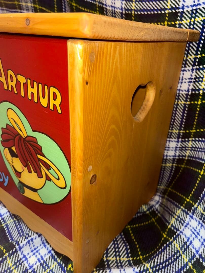 カントリー家具ハンドメイドベンチチェストラガディ＆アンディ　トールペイント