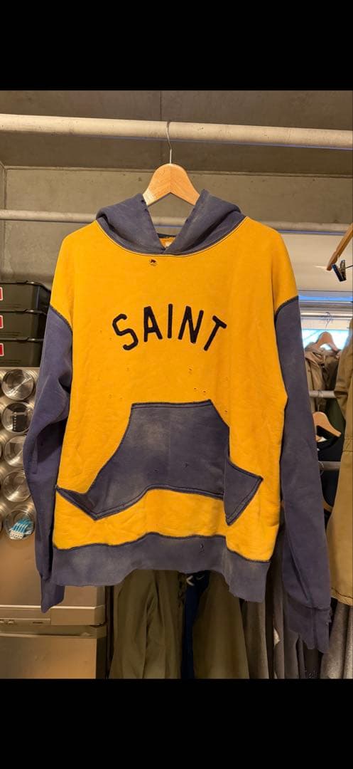 ハ*セ様 セントマイケル　パーカー　XL ネイビー×イエロー