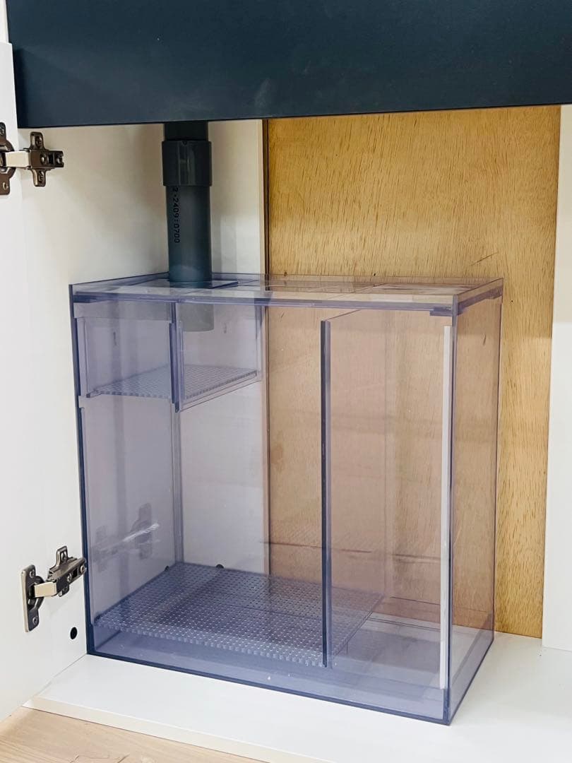 600×300×360オールガラスオーバーフロー水槽　クリア/ホワイト