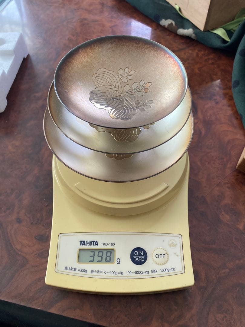 純銀盃 約398g (3個.1000刻印有) 内閣総理大臣