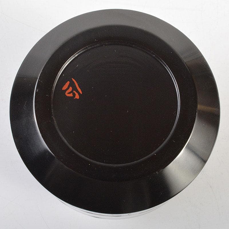 茶道具　小坂公一作　黒漆塗　青貝張　雪吹棗　共布共箱　V　6734