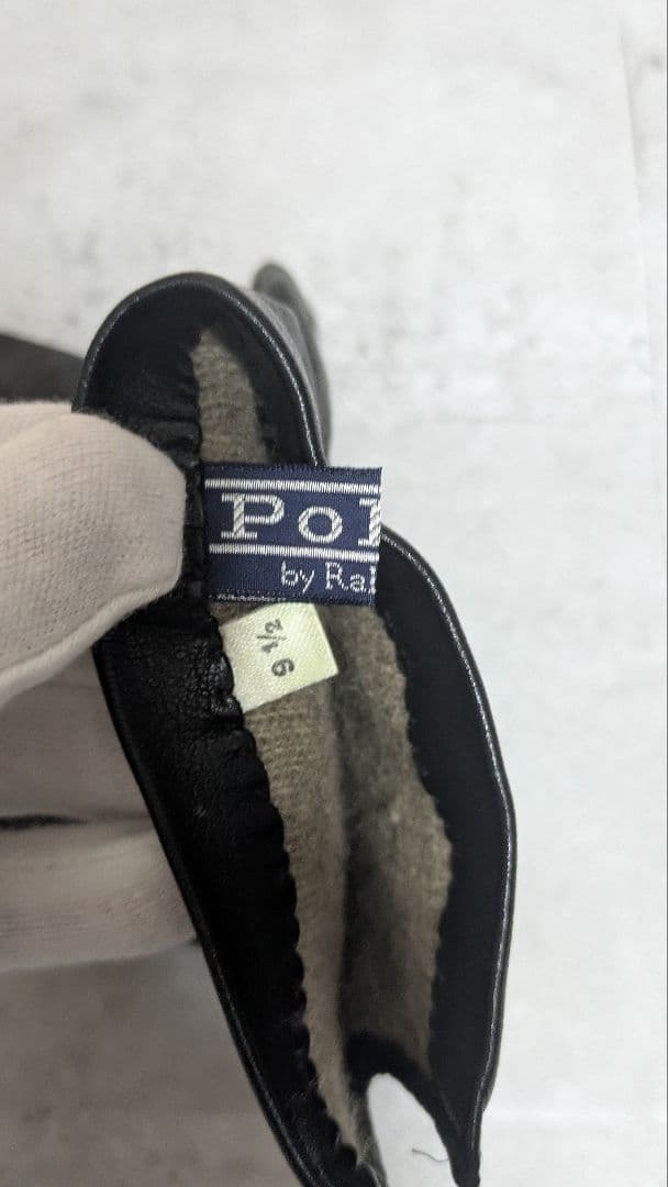 【PoloRalphLauren】 Leather globe レザー手袋