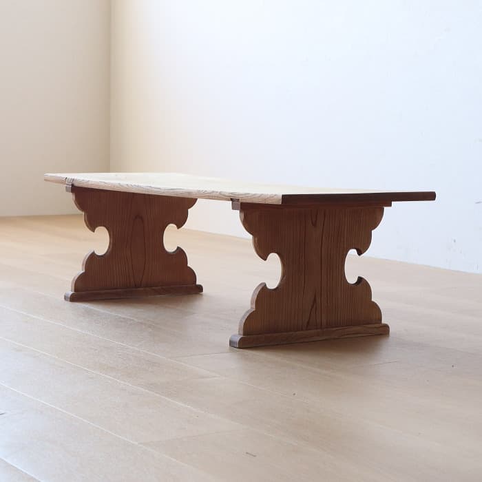 アンティーク ケヤキ 書机 無垢材 文机 ローテーブル 古家具