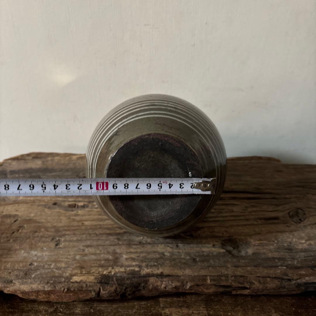 古丹波焼　えへんイッチン徳利　その② 古陶磁.アンティーク.花入.筒描　検:李朝