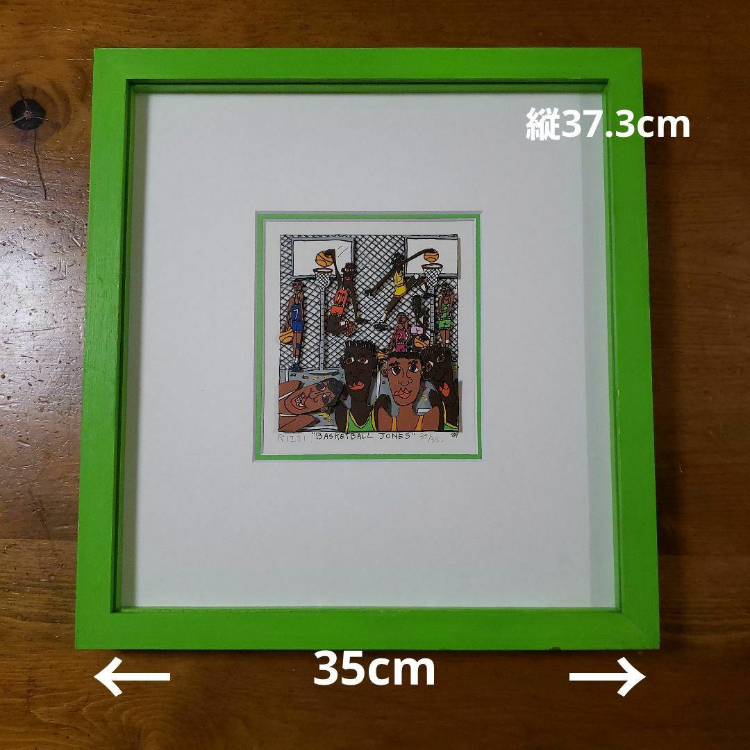 ジェームスリジィ　バスケットボール　3Dアート　james rizzi